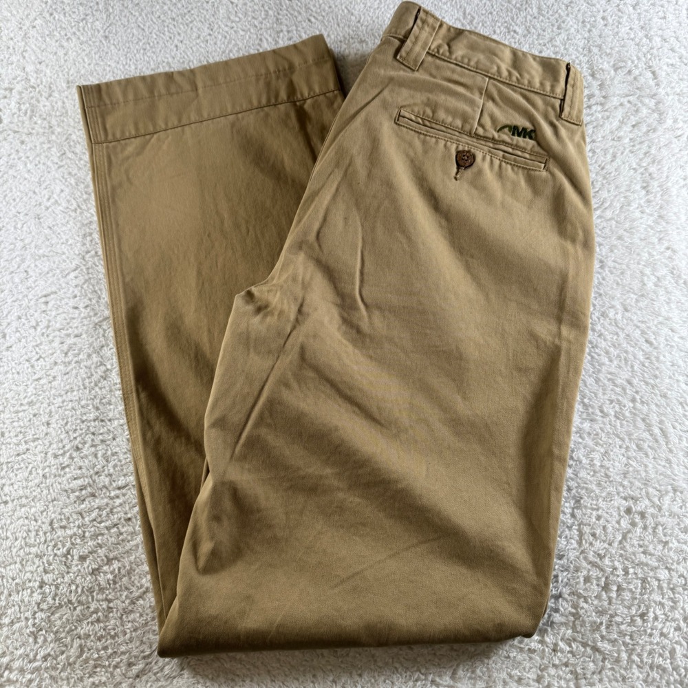 Mountain Khakis Teton Twill Pants Mens 33x32 Tan Excellent Cotton Chino FLlat